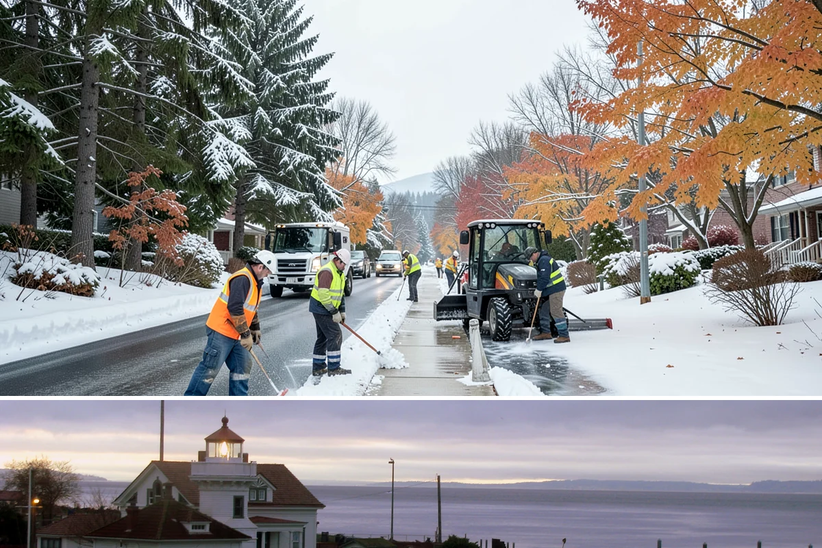 Office Building Sidewalk Clearing in Mukilteo, Snohomish County, WA - Office demand peaks from December through February, with the most critical events being pre-dawn freezing fog and drizzle that...