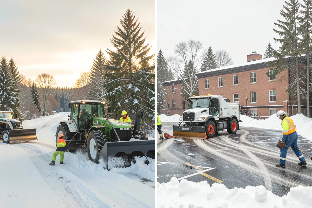 Office Building Sidewalk Clearing in Oak Harbor, Island County, WA - Confirm building open time and target completion ahead of it