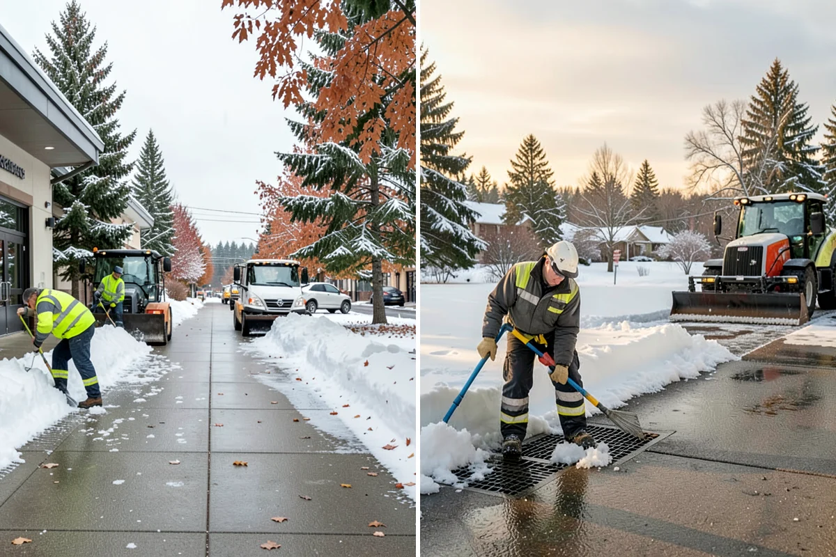 Office Building Sidewalk Clearing in Pacific, King County, WA - Confirm building open time and target completion ahead of it