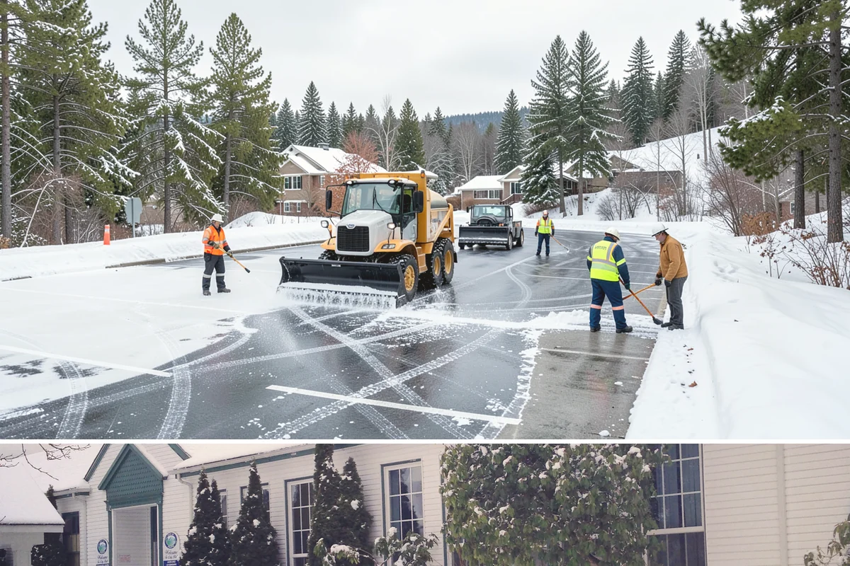 Office Building Sidewalk Clearing in Pacific, King County, WA - Office demand peaks from December through February, with the most critical events being pre-dawn freezing fog and drizzle that...