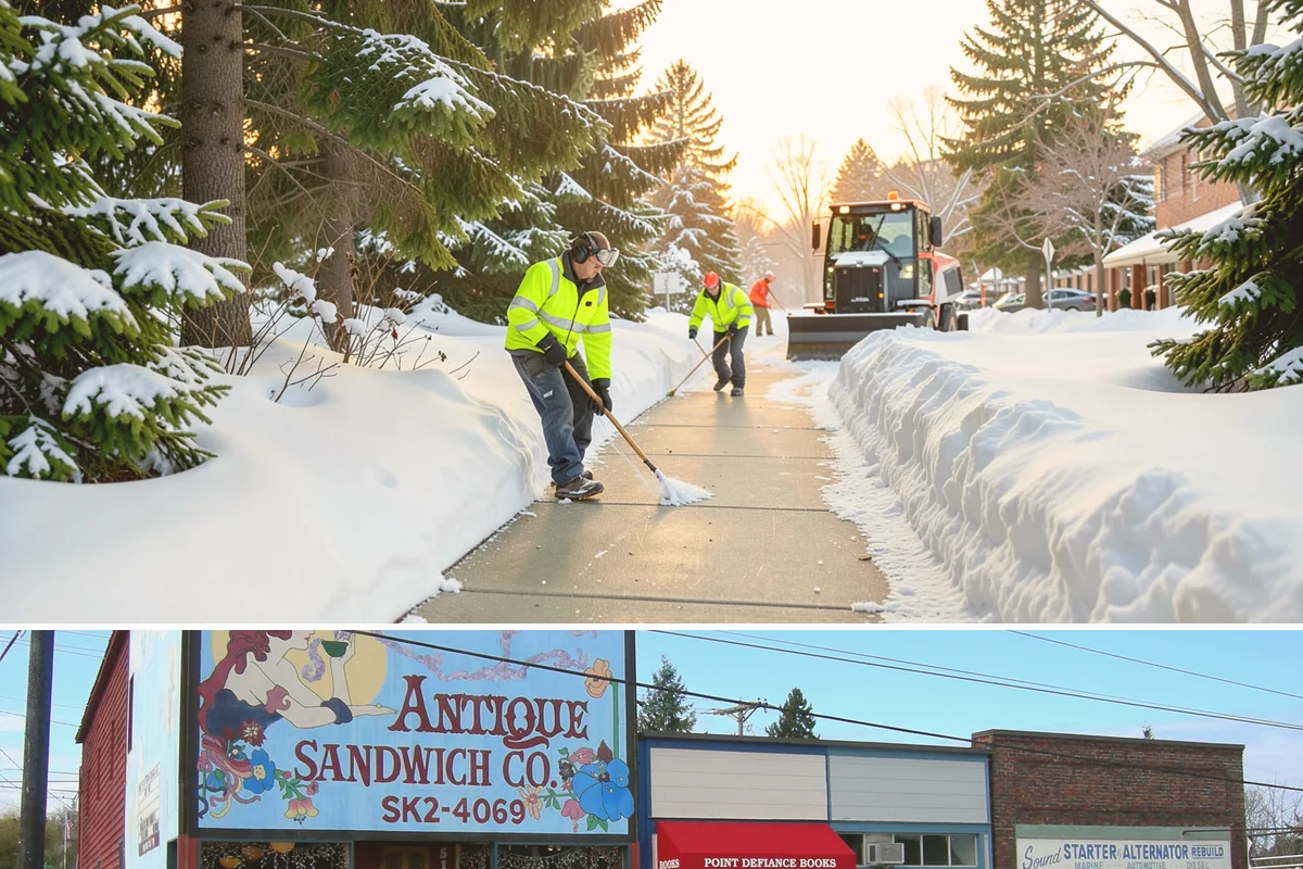 Office Building Sidewalk Clearing in Ruston, Pierce County, WA - Office demand peaks from December through February, with the most critical events being pre-dawn freezing fog and drizzle that...
