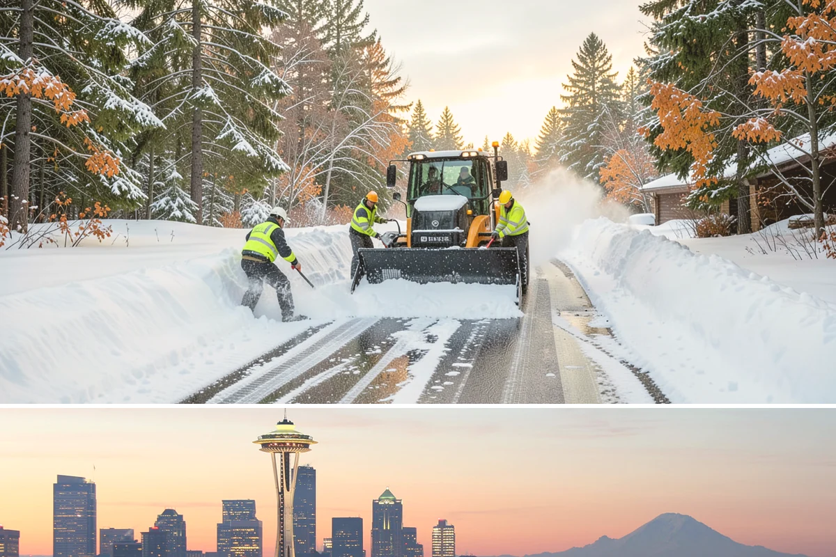 Office Building Sidewalk Clearing in Seattle, King County, WA - Office demand peaks from December through February, with the most critical events being pre-dawn freezing fog and drizzle that...