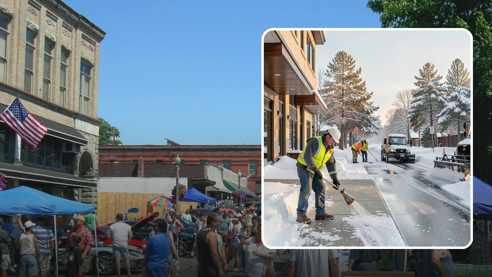 Office Building Sidewalk Clearing in Snohomish, Snohomish County, WA - Pre-opening sidewalk clearing for Western Washington office buildings so employees and visitors reach the entrance safely before...