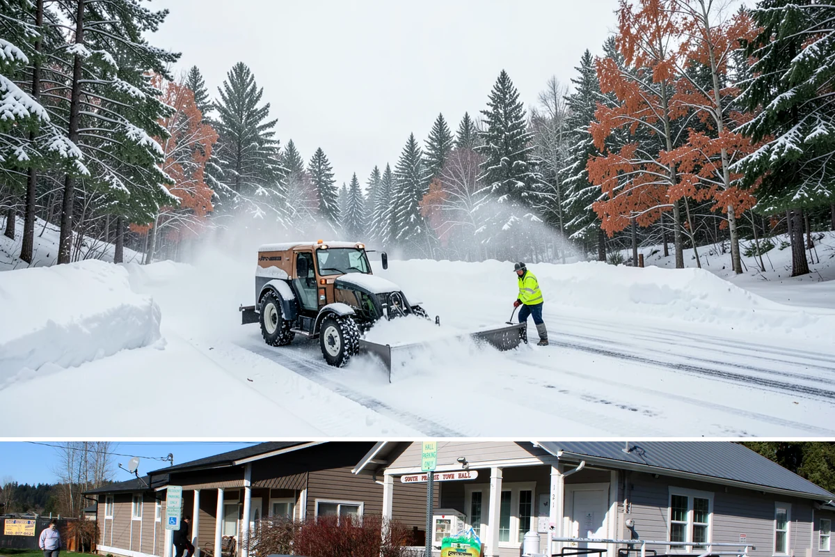 Office Building Sidewalk Clearing in South Prairie, Pierce County, WA - Office demand peaks from December through February, with the most critical events being pre-dawn freezing fog and drizzle that...