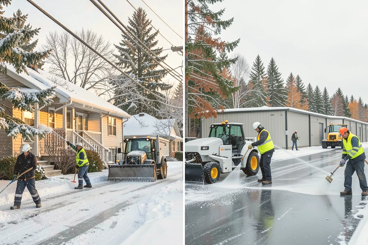 Office Building Sidewalk Clearing in Stanwood, Snohomish County, WA - Confirm building open time and target completion ahead of it