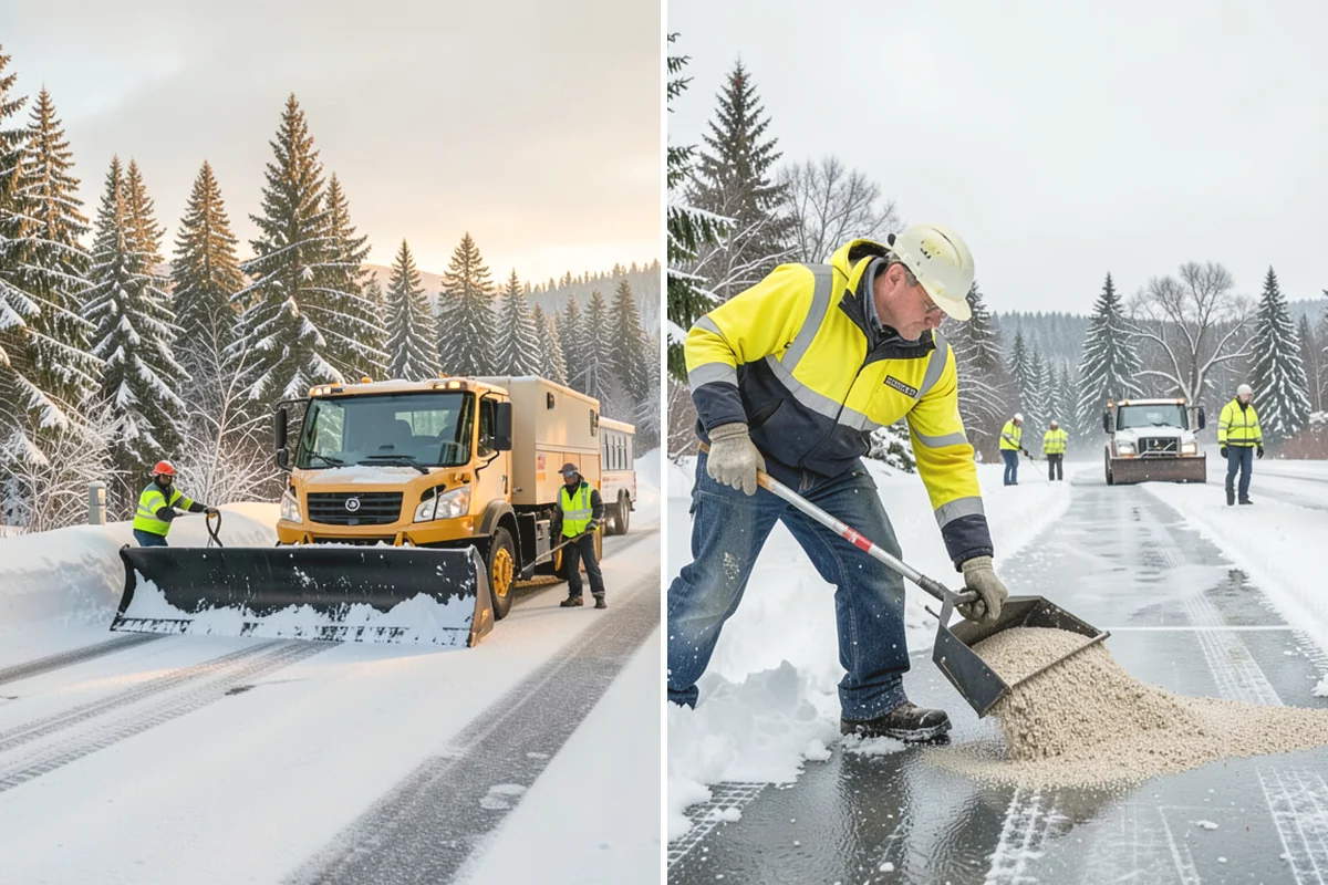 Office Building Sidewalk Clearing in Steilacoom, Pierce County, WA - Confirm building open time and target completion ahead of it