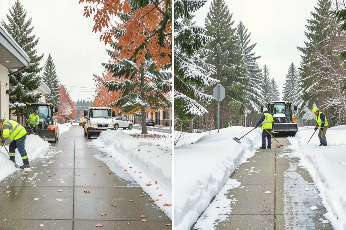 Office Building Snow Plowing in Algona, King County, WA - Confirm building hours and set an overnight completion deadline