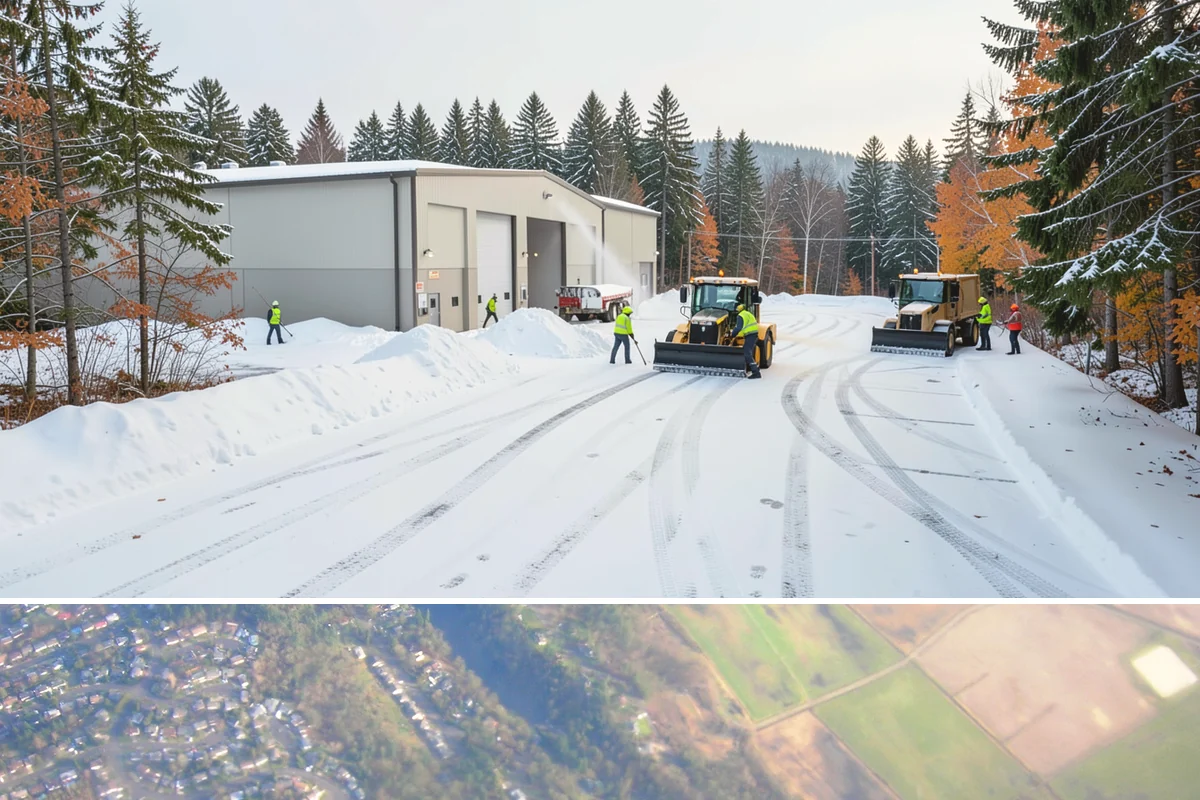 Office Building Snow Plowing in Algona, King County, WA - Arrange service before the winter season begins so your building never opens to an un-plowed lot.