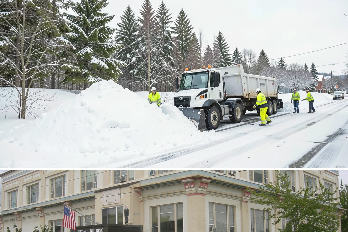 Office Building Snow Plowing in Anacortes, Skagit County, WA - Arrange service before the winter season begins so your building never opens to an un-plowed lot.