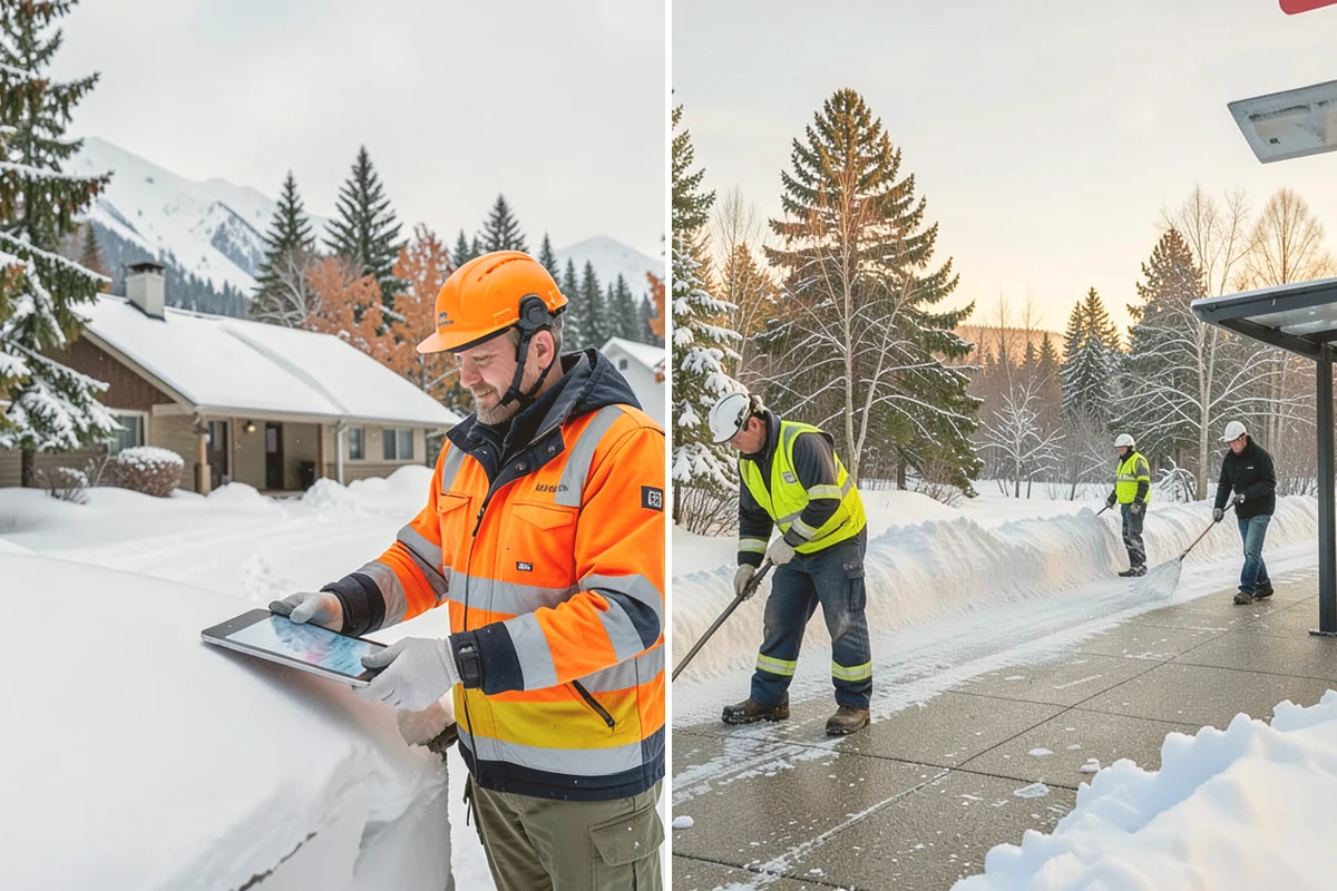 Office Building Snow Plowing in Bothell, King County, WA - Confirm building hours and set an overnight completion deadline