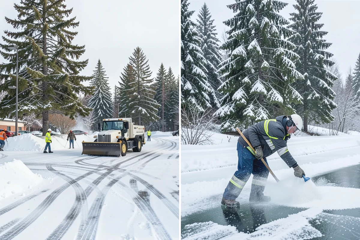 Office Building Snow Plowing in Buckley, Pierce County, WA - Confirm building hours and set an overnight completion deadline