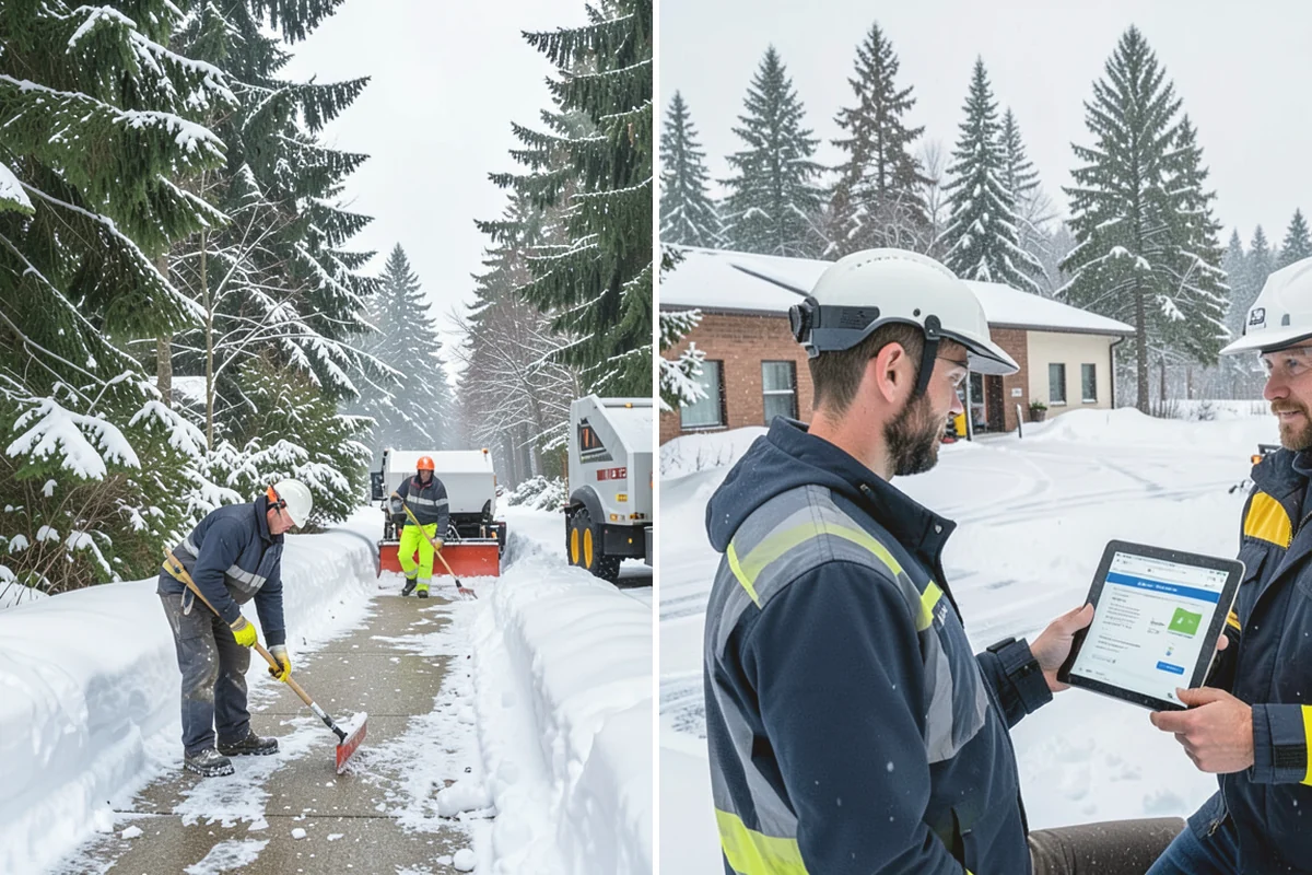 Office Building Snow Plowing in Burlington, Skagit County, WA - Confirm building hours and set an overnight completion deadline