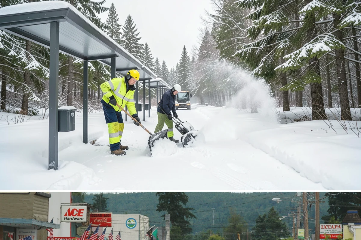Office Building Snow Plowing in Carnation, King County, WA - Arrange service before the winter season begins so your building never opens to an un-plowed lot.