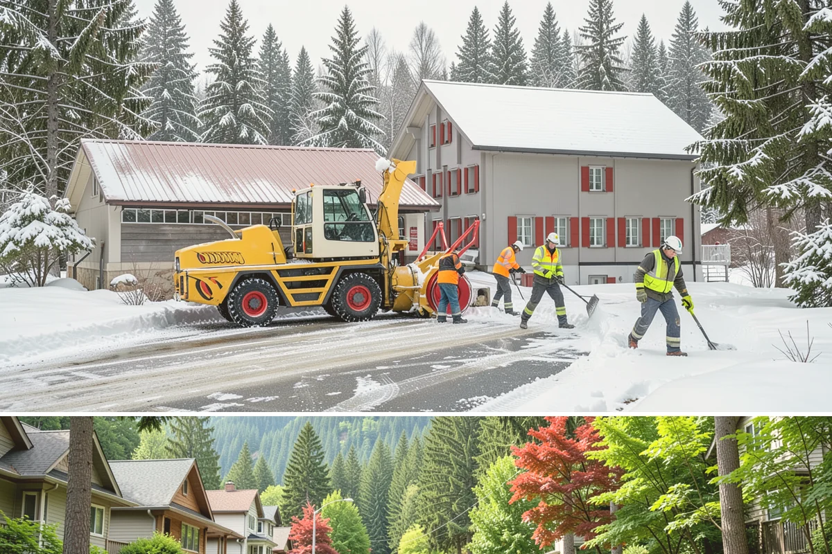 Office Building Snow Plowing in Darrington, Snohomish County, WA - Arrange service before the winter season begins so your building never opens to an un-plowed lot.