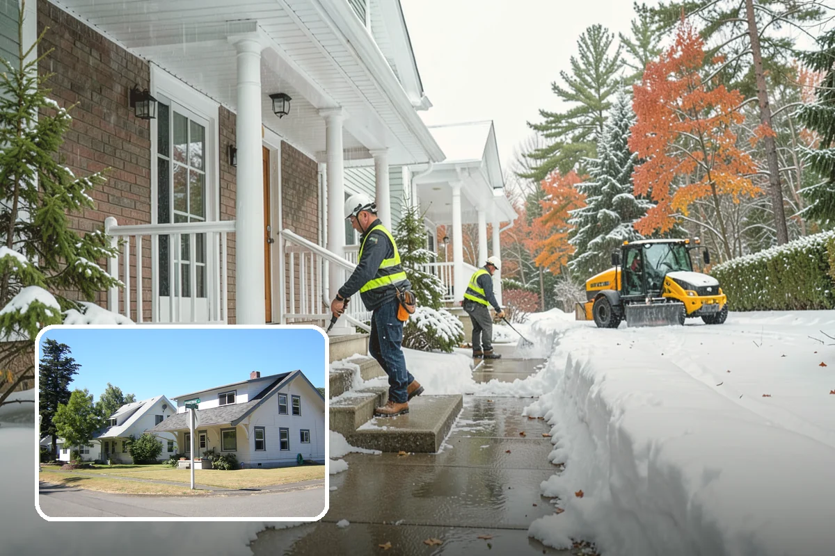 Office Building Snow Plowing in DuPont, Pierce County, WA - Lots and entrances cleared before the morning arrival window