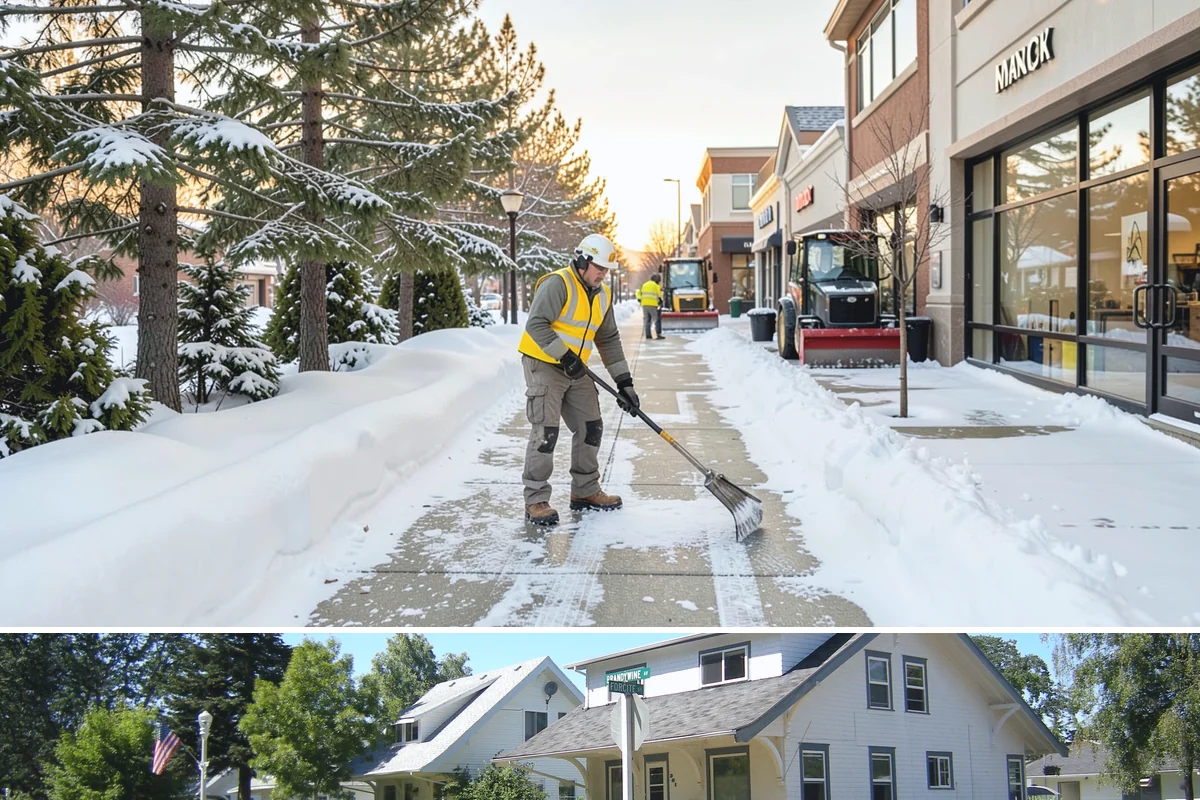 Office Building Snow Plowing in DuPont, Pierce County, WA - Arrange service before the winter season begins so your building never opens to an un-plowed lot.