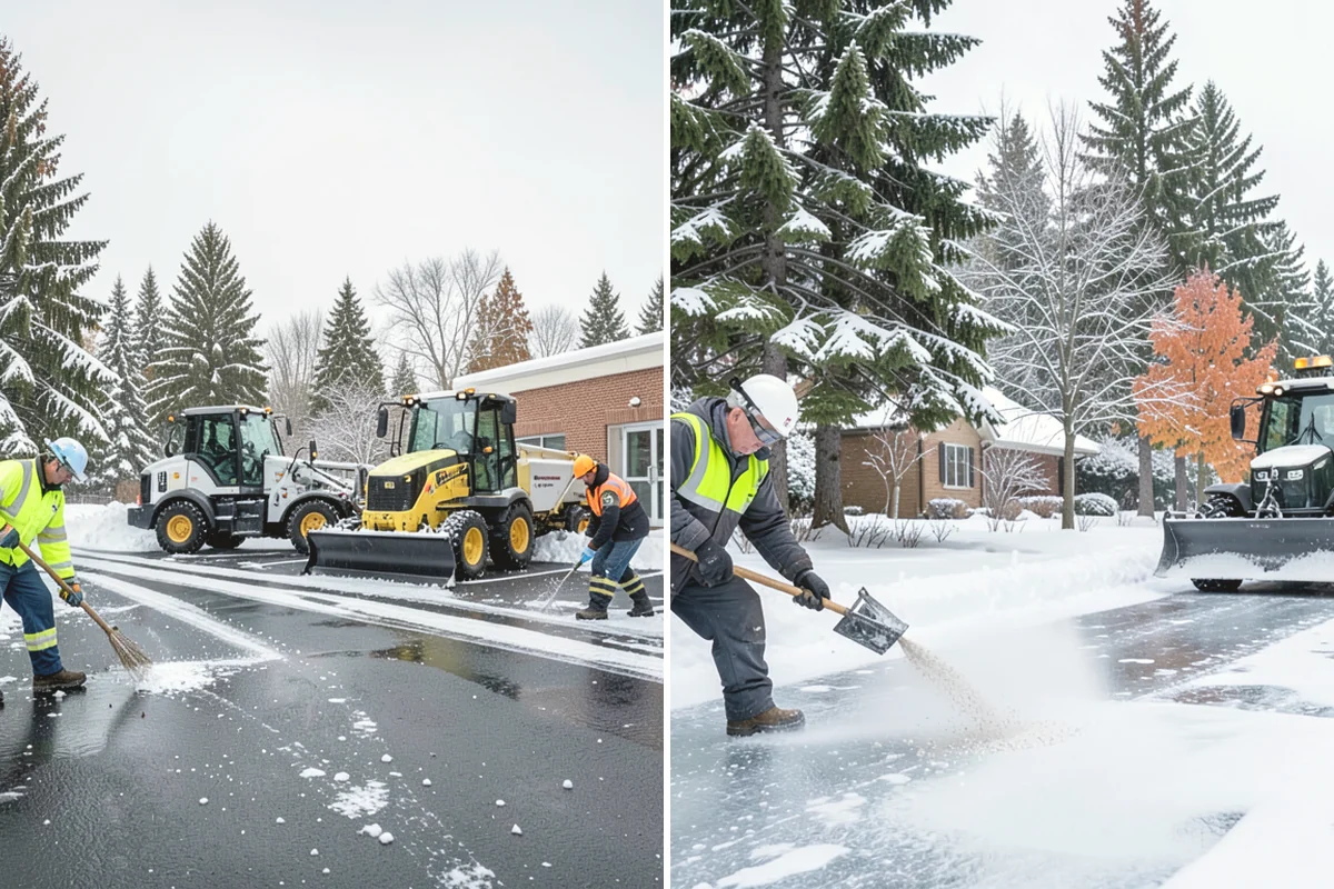 Office Building Snow Plowing in Duvall, King County, WA - Confirm building hours and set an overnight completion deadline