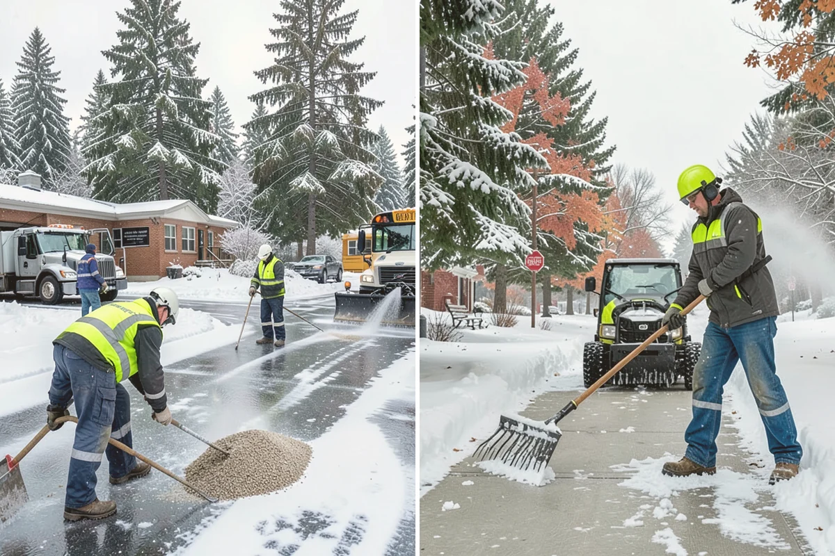 Office Building Snow Plowing in Edmonds, Snohomish County, WA - Confirm building hours and set an overnight completion deadline