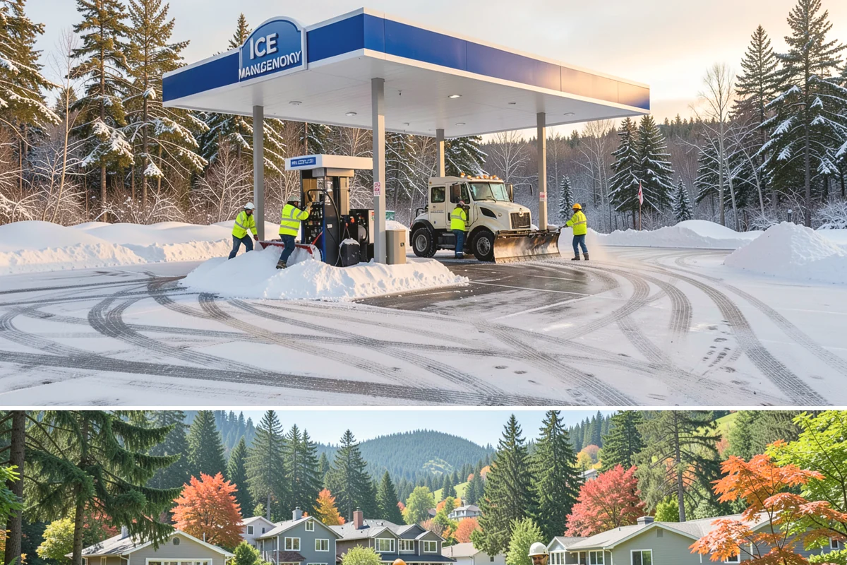 Office Building Snow Plowing in Fircrest, Pierce County, WA - Arrange service before the winter season begins so your building never opens to an un-plowed lot.