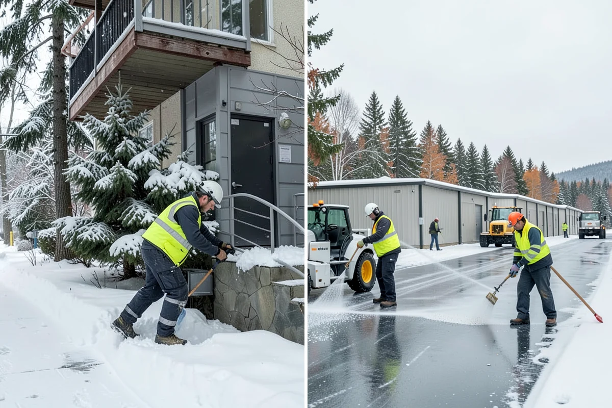 Office Building Snow Plowing in Hunts Point, King County, WA - Confirm building hours and set an overnight completion deadline