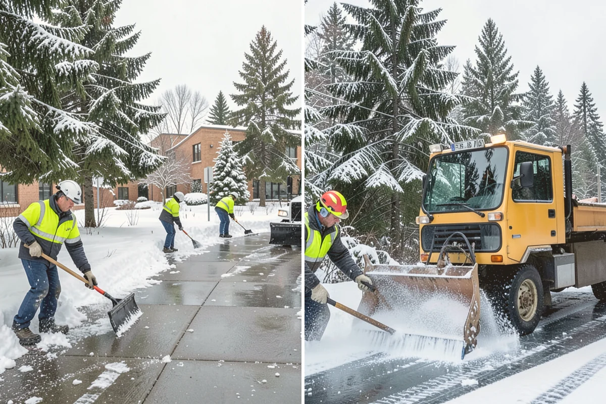 Office Building Snow Plowing in Kent, King County, WA - Confirm building hours and set an overnight completion deadline