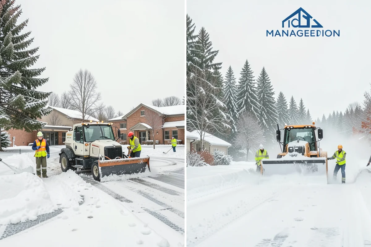 Office Building Snow Plowing in La Conner, Skagit County, WA - Confirm building hours and set an overnight completion deadline