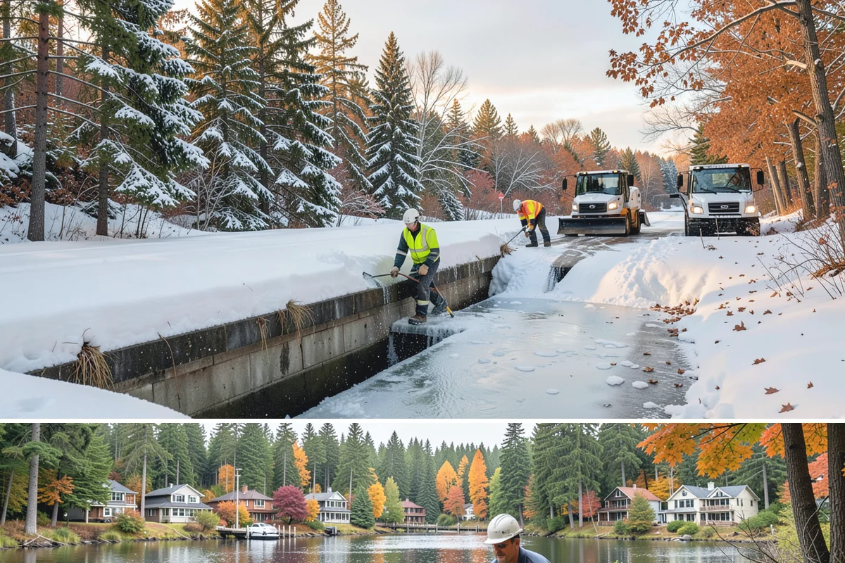 Office Building Snow Plowing in La Conner, Skagit County, WA - Arrange service before the winter season begins so your building never opens to an un-plowed lot.