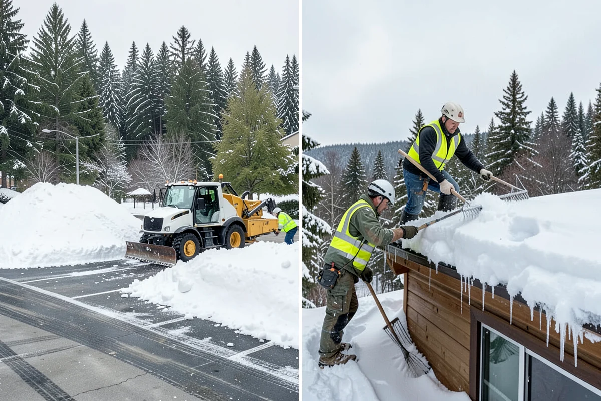 Office Building Snow Plowing in Lake Forest Park, King County, WA - Confirm building hours and set an overnight completion deadline