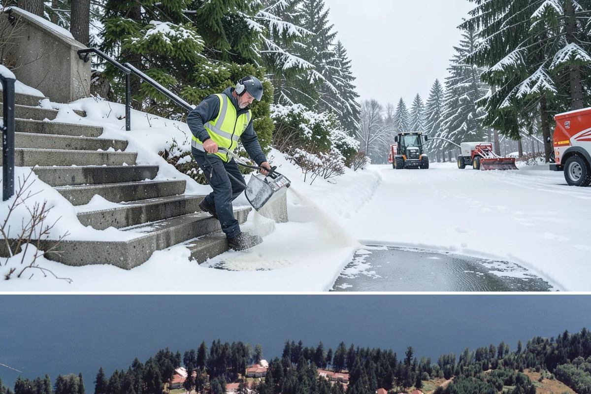 Office Building Snow Plowing in Lakewood, Pierce County, WA - Arrange service before the winter season begins so your building never opens to an un-plowed lot.