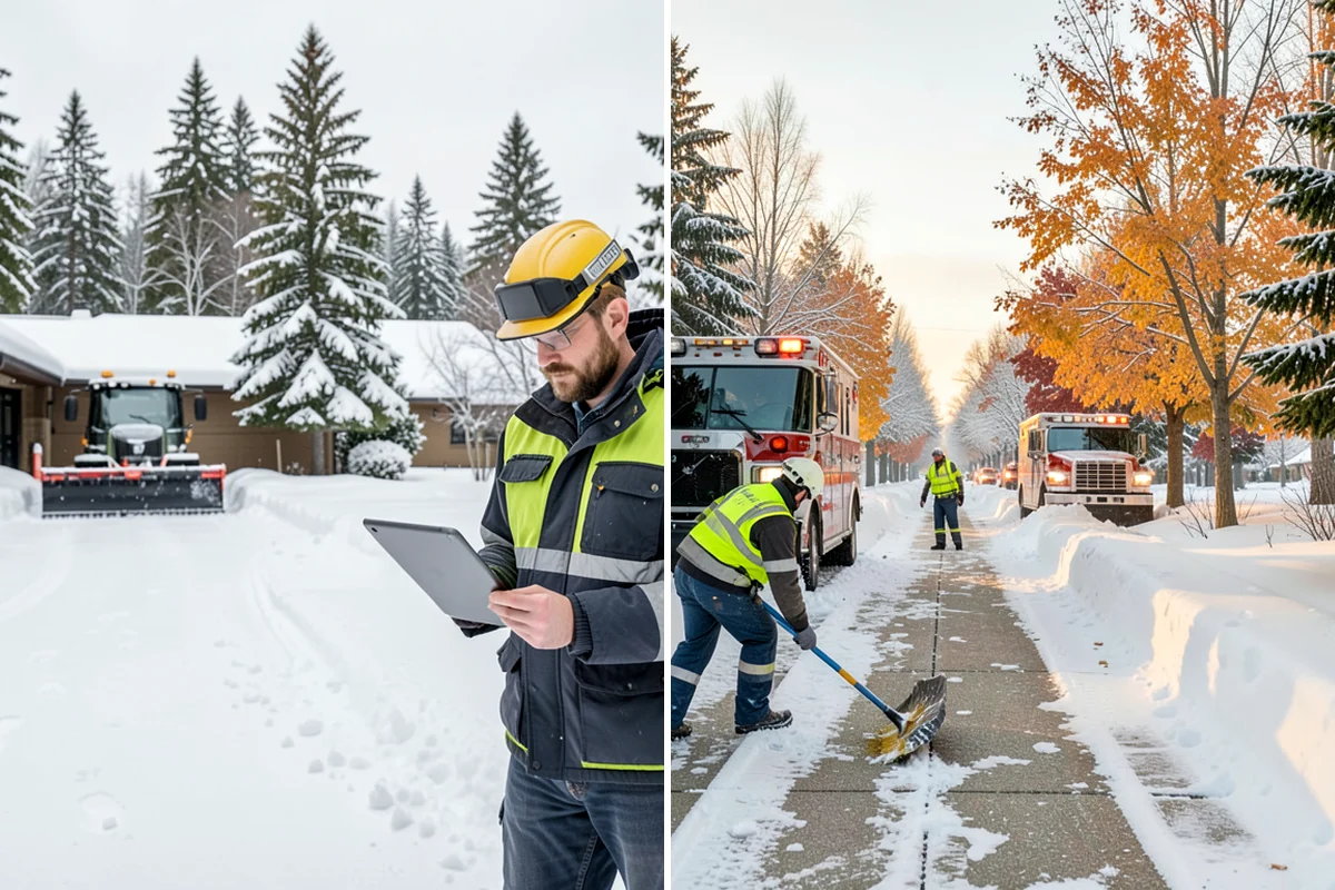 Office Building Snow Plowing in Lyman, Skagit County, WA - Confirm building hours and set an overnight completion deadline