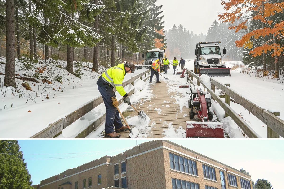 Office Building Snow Plowing in Maple Valley, King County, WA - Arrange service before the winter season begins so your building never opens to an un-plowed lot.