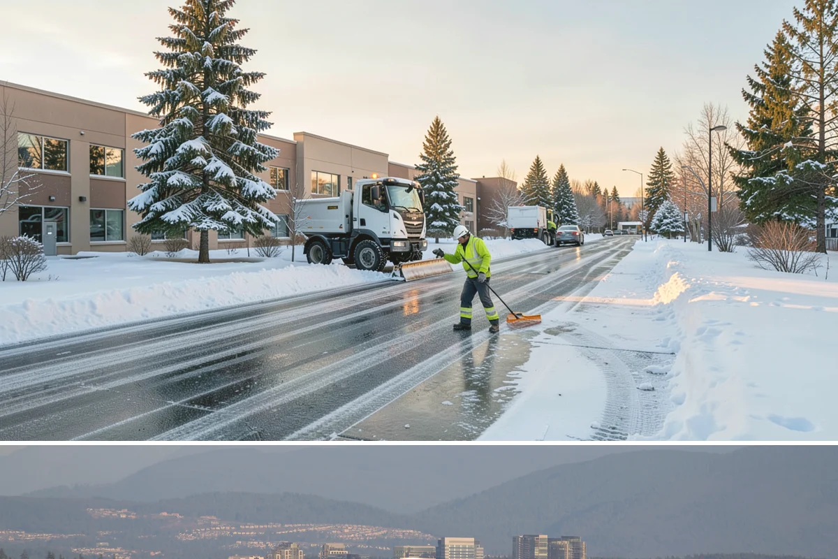 Office Building Snow Plowing in Medina, King County, WA - Arrange service before the winter season begins so your building never opens to an un-plowed lot.