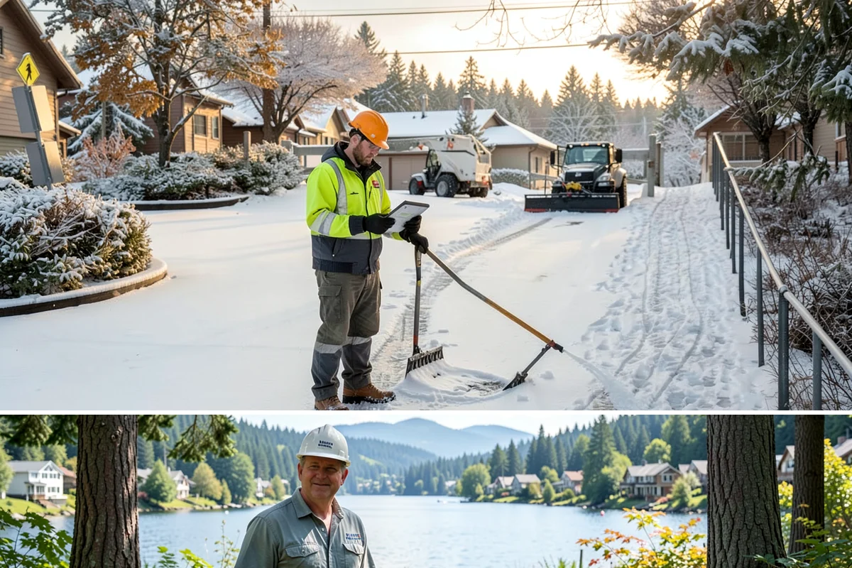 Office Building Snow Plowing in Milton, King County, WA - Arrange service before the winter season begins so your building never opens to an un-plowed lot.