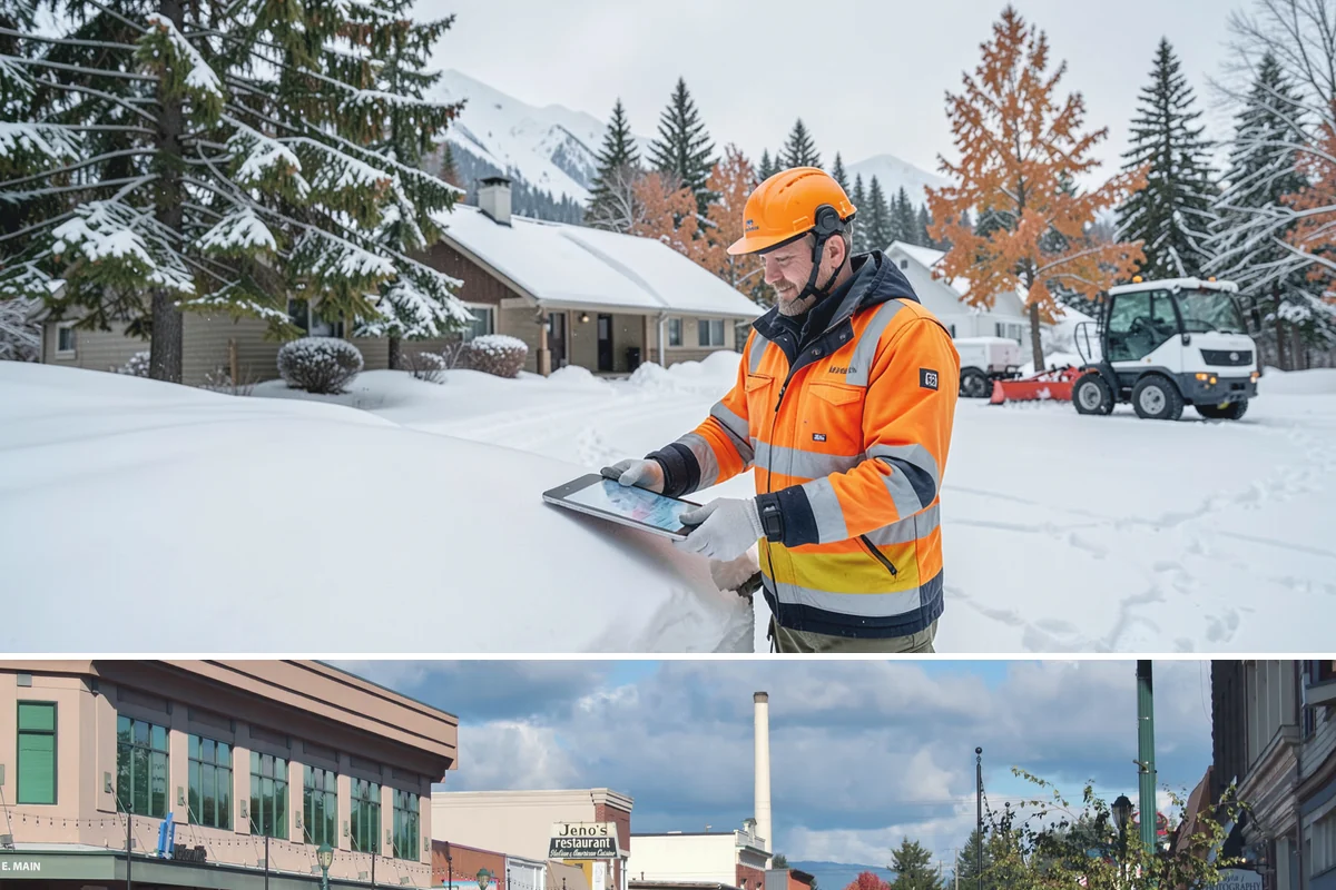 Office Building Snow Plowing in Monroe, Snohomish County, WA - Arrange service before the winter season begins so your building never opens to an un-plowed lot.