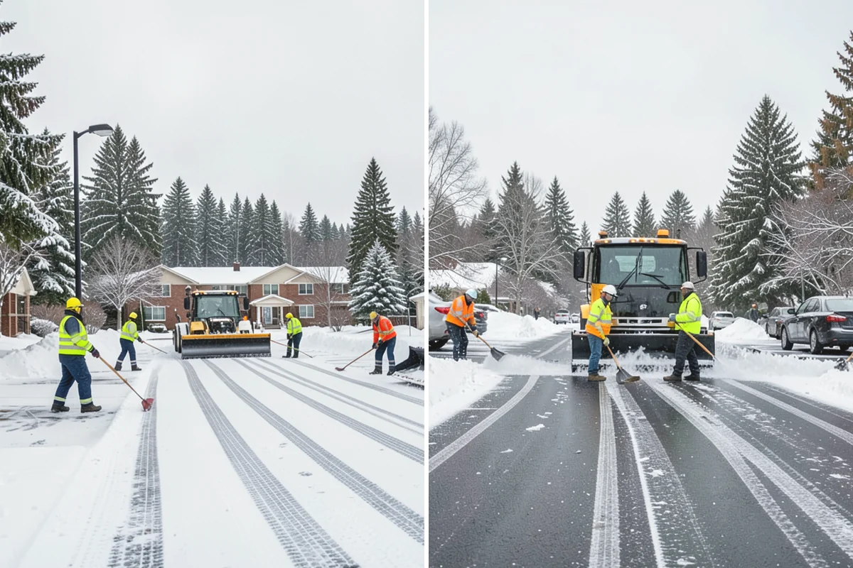 Office Building Snow Plowing in Mountlake Terrace, Snohomish County, WA - Confirm building hours and set an overnight completion deadline