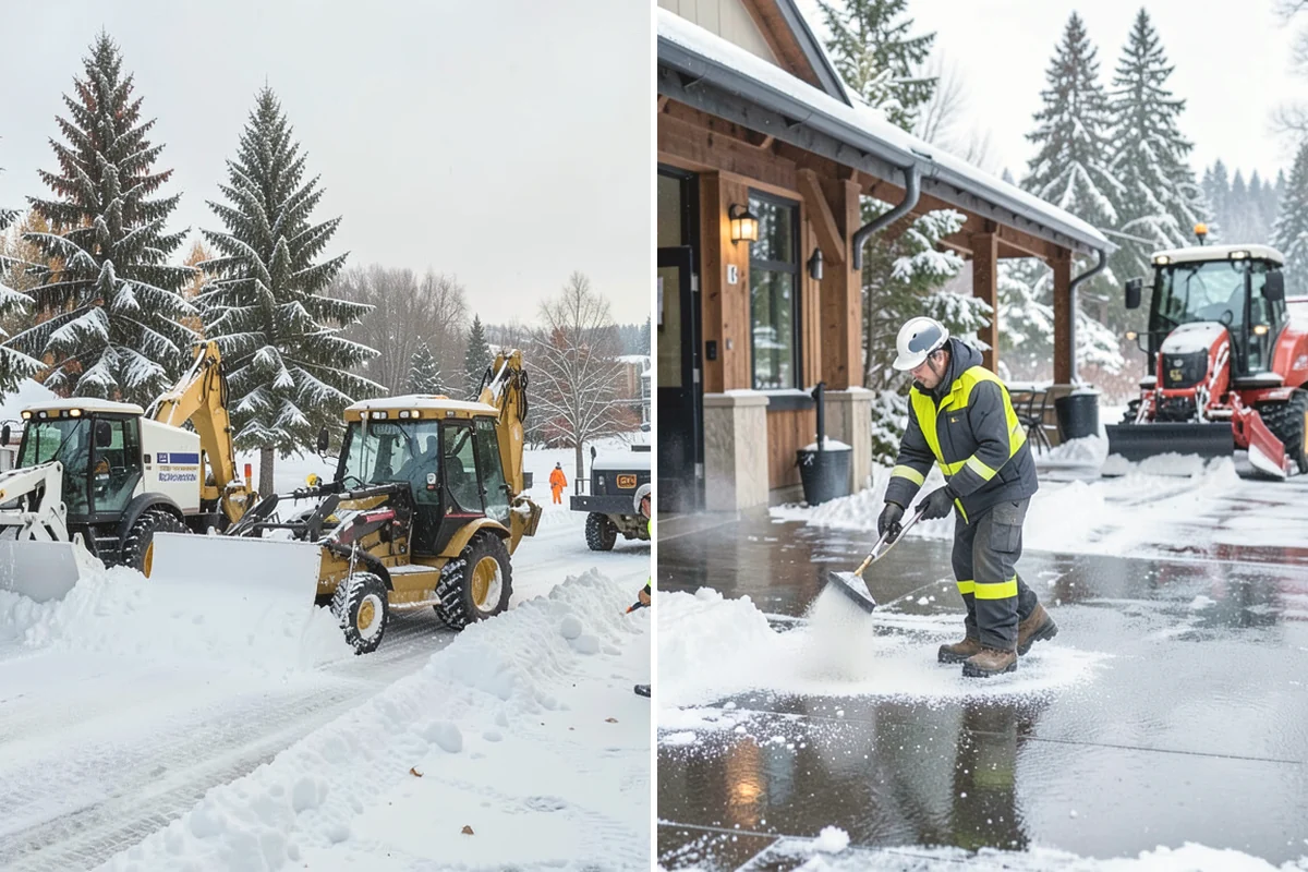 Office Building Snow Plowing in Mukilteo, Snohomish County, WA - Confirm building hours and set an overnight completion deadline
