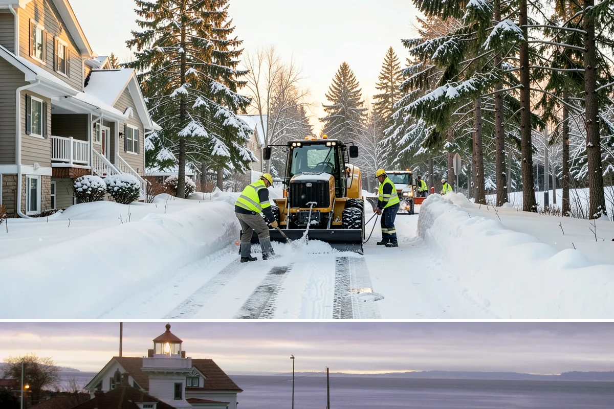 Office Building Snow Plowing in Mukilteo, Snohomish County, WA - Arrange service before the winter season begins so your building never opens to an un-plowed lot.
