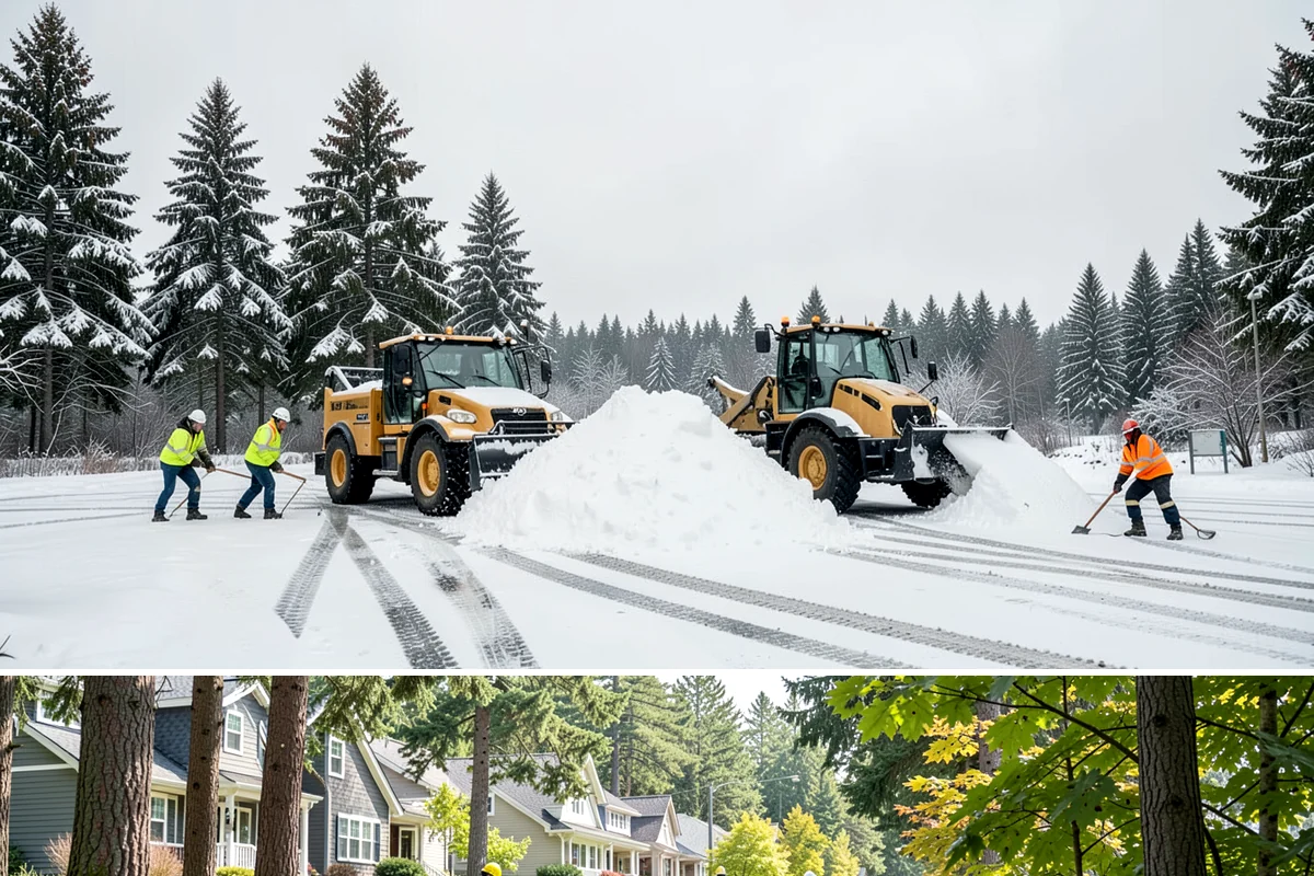 Office Building Snow Plowing in Normandy Park, King County, WA - Arrange service before the winter season begins so your building never opens to an un-plowed lot.