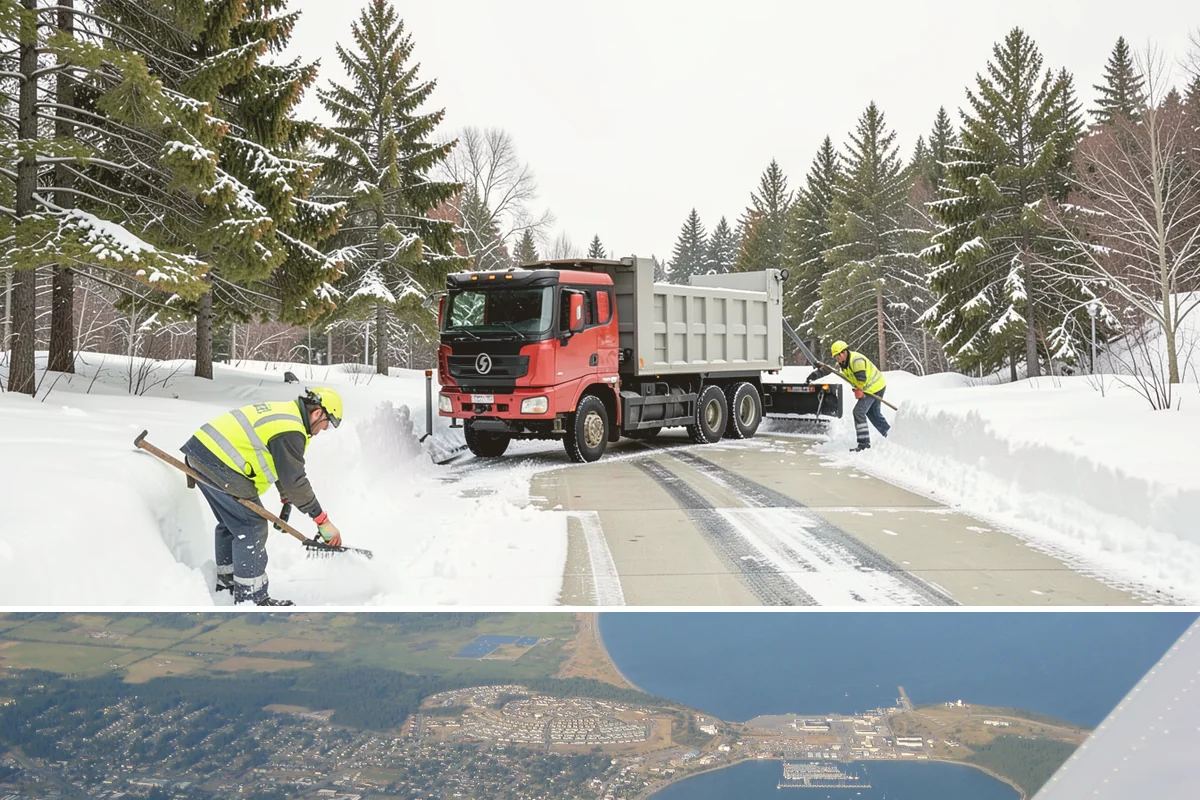 Office Building Snow Plowing in Oak Harbor, Island County, WA - Arrange service before the winter season begins so your building never opens to an un-plowed lot.