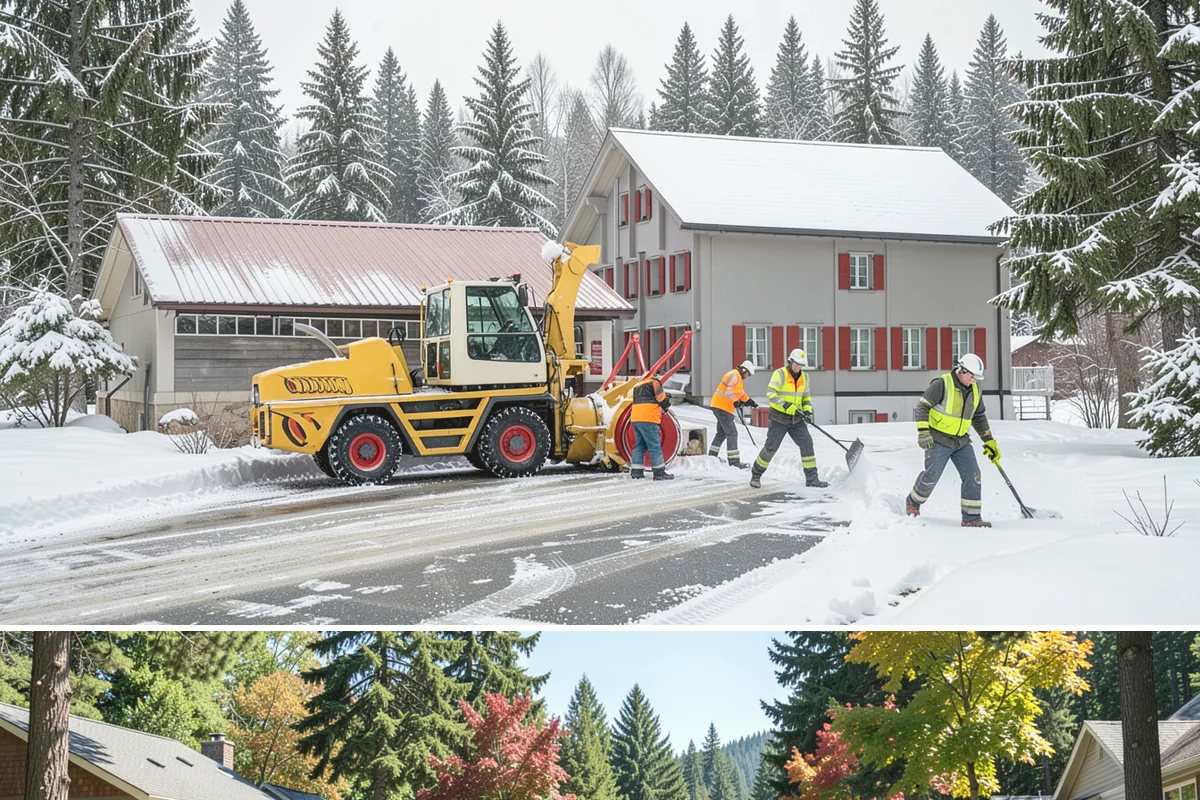 Office Building Snow Plowing in Orting, Pierce County, WA - Arrange service before the winter season begins so your building never opens to an un-plowed lot.