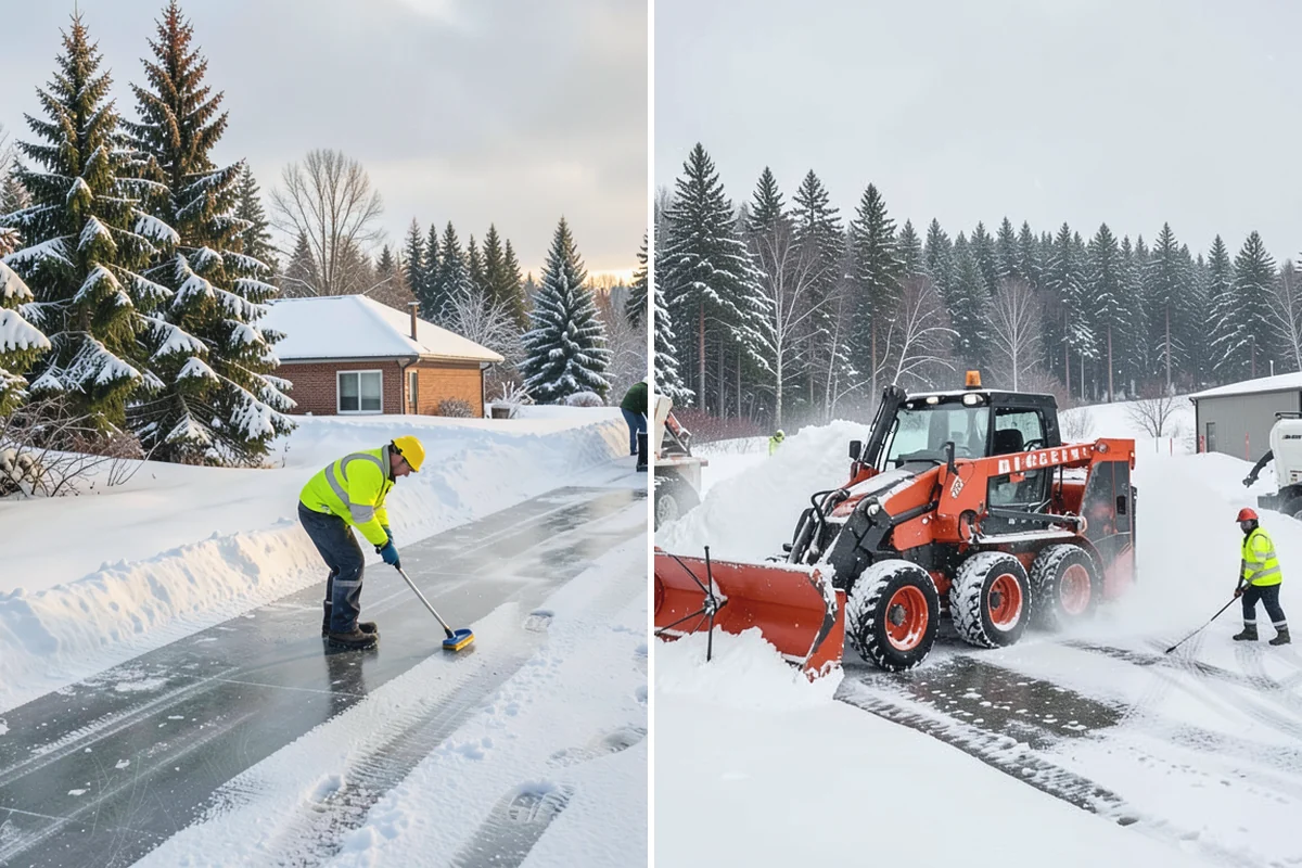 Office Building Snow Plowing in Renton, King County, WA - Confirm building hours and set an overnight completion deadline