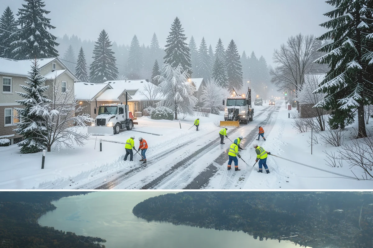 Office Building Snow Plowing in Sammamish, King County, WA - Arrange service before the winter season begins so your building never opens to an un-plowed lot.