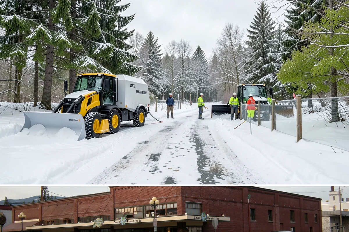 Office Building Snow Plowing in Sedro-Woolley, Skagit County, WA - Arrange service before the winter season begins so your building never opens to an un-plowed lot.