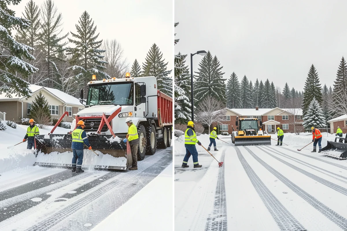 Office Building Snow Plowing in Stanwood, Snohomish County, WA - Confirm building hours and set an overnight completion deadline