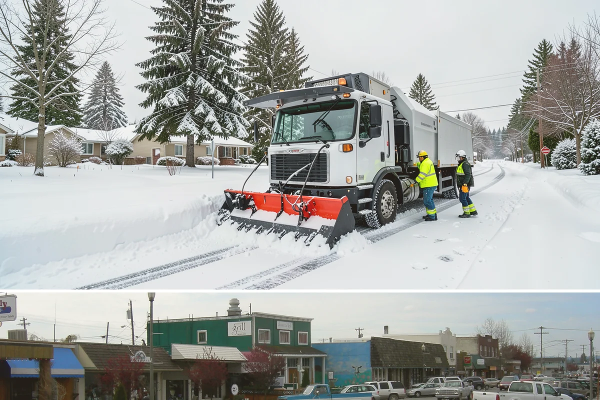 Office Building Snow Plowing in Stanwood, Snohomish County, WA - Arrange service before the winter season begins so your building never opens to an un-plowed lot.