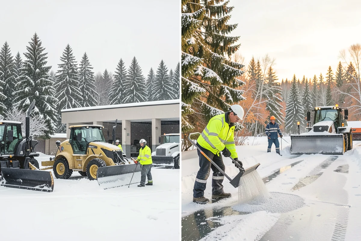Office Building Snow Plowing in Tukwila, King County, WA - Confirm building hours and set an overnight completion deadline