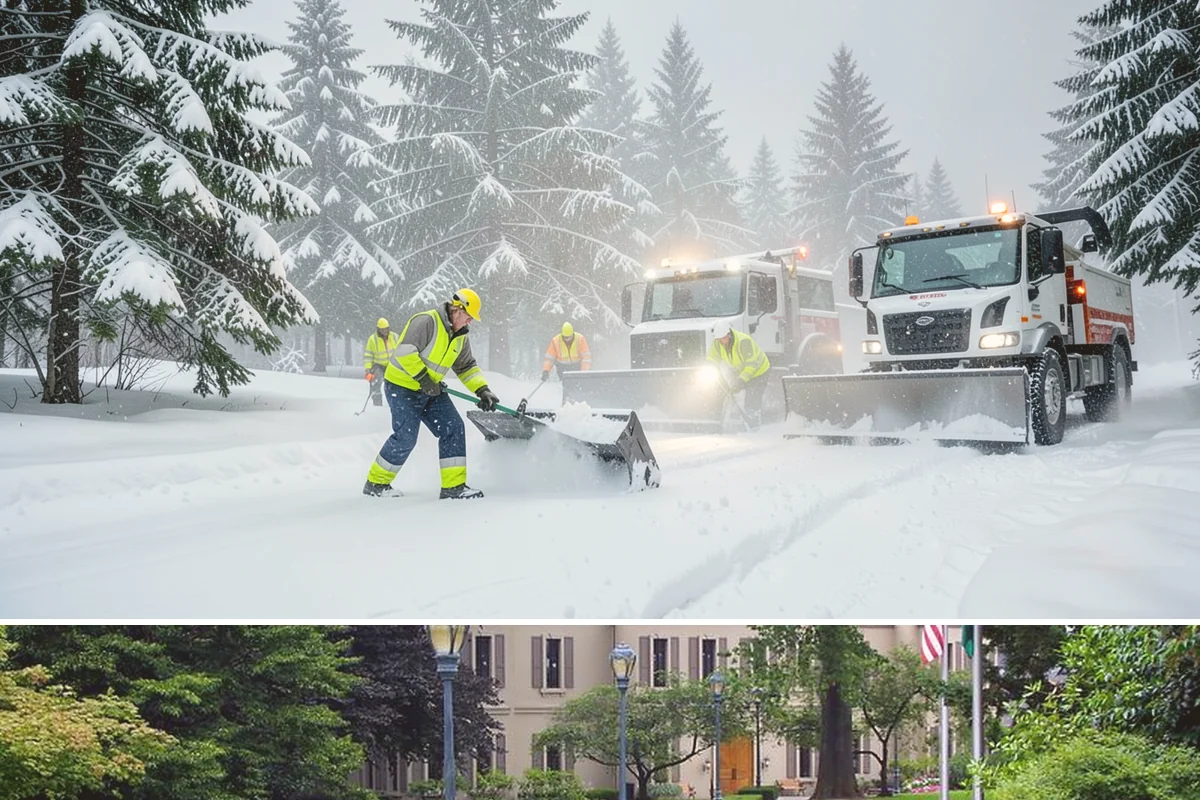 Office Building Snow Plowing in Woodinville, King County, WA - Arrange service before the winter season begins so your building never opens to an un-plowed lot.