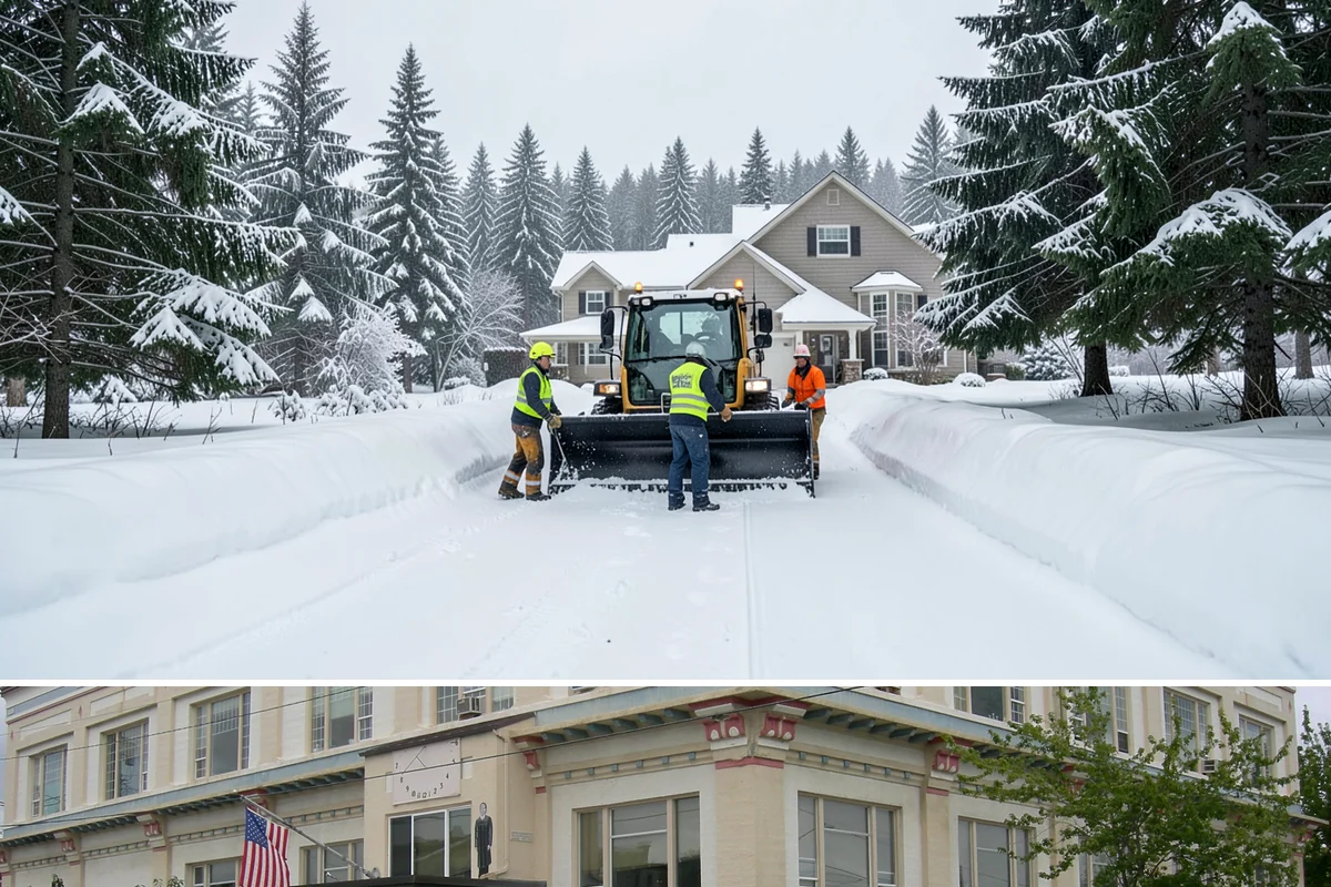 Office Park Snow Removal in Anacortes, Skagit County, WA - Office parks need dependable service December through February around weekday morning freeze events.