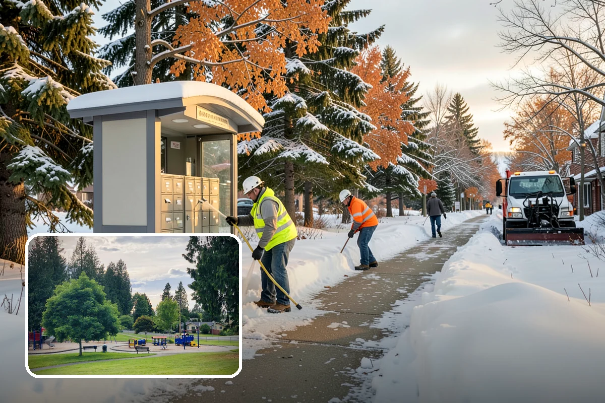 Office Park Snow Removal in Bonney Lake, Pierce County, WA - Whole-campus coordination across shared lots and drives