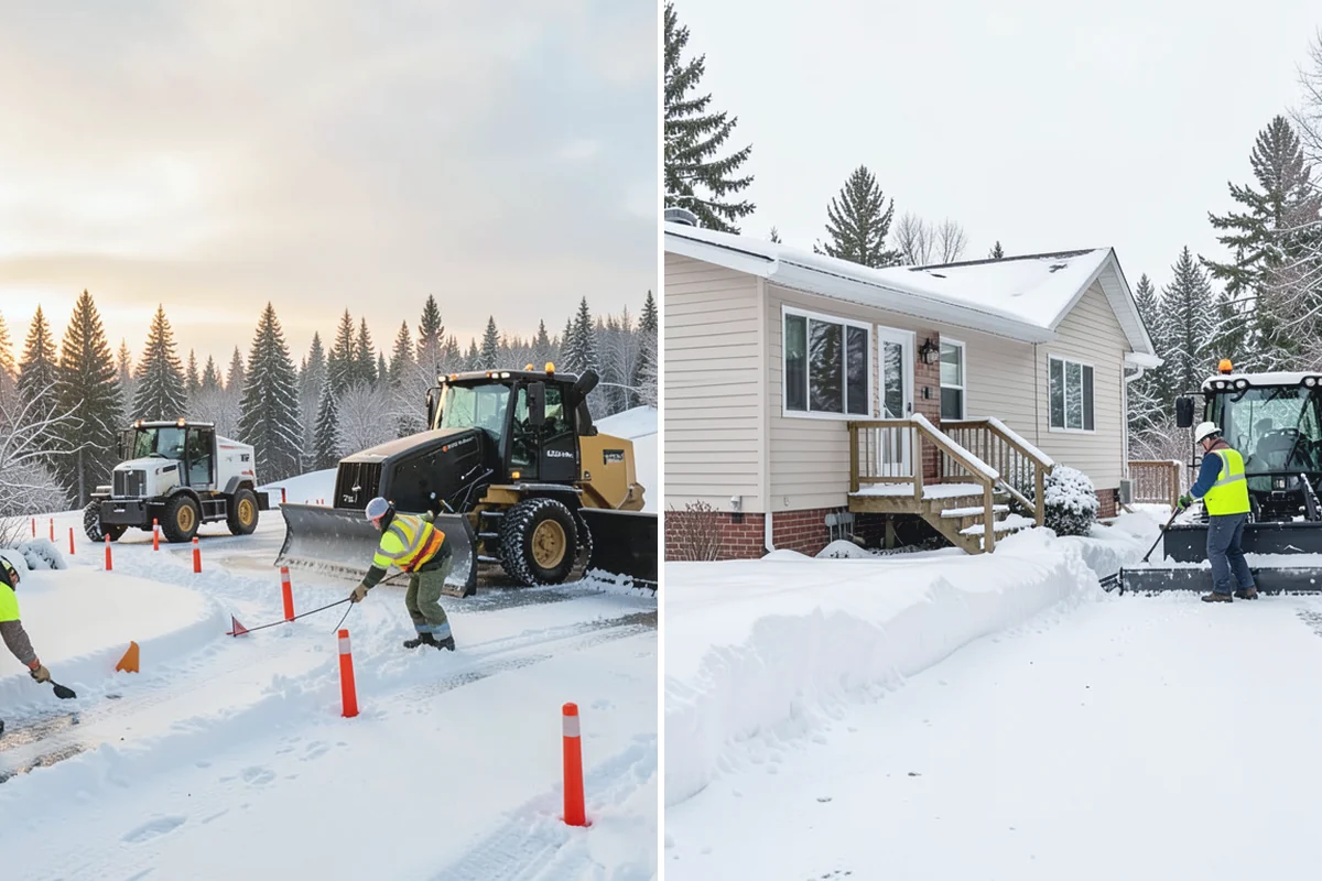 Office Park Snow Removal in Bonney Lake, Pierce County, WA - Inventory shared lots, drive aisles, and inter-building walks